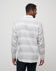 Cloud Flannel Stripe Button-Up| Travis Mathew