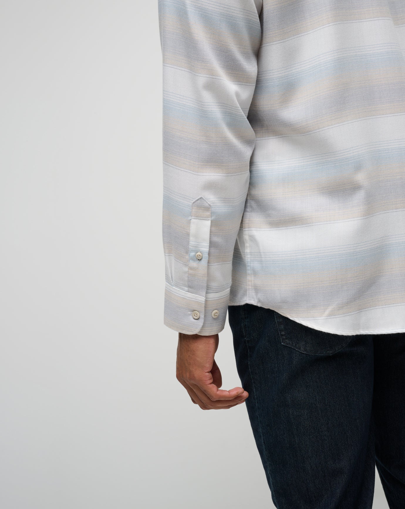 Cloud Flannel Stripe Button-Up| Travis Mathew