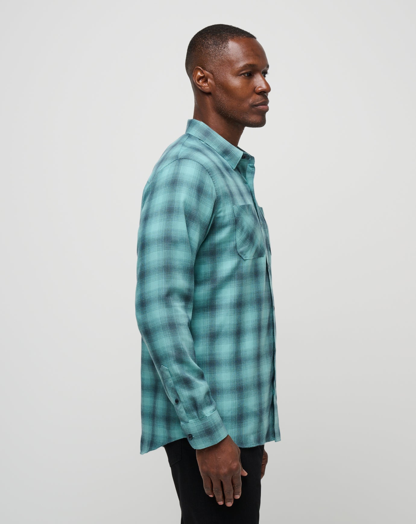 Cloud Flannel Plaid Button-Up| Travis Mathew