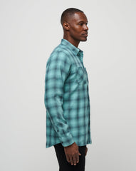 Cloud Flannel Plaid Button-Up| Travis Mathew