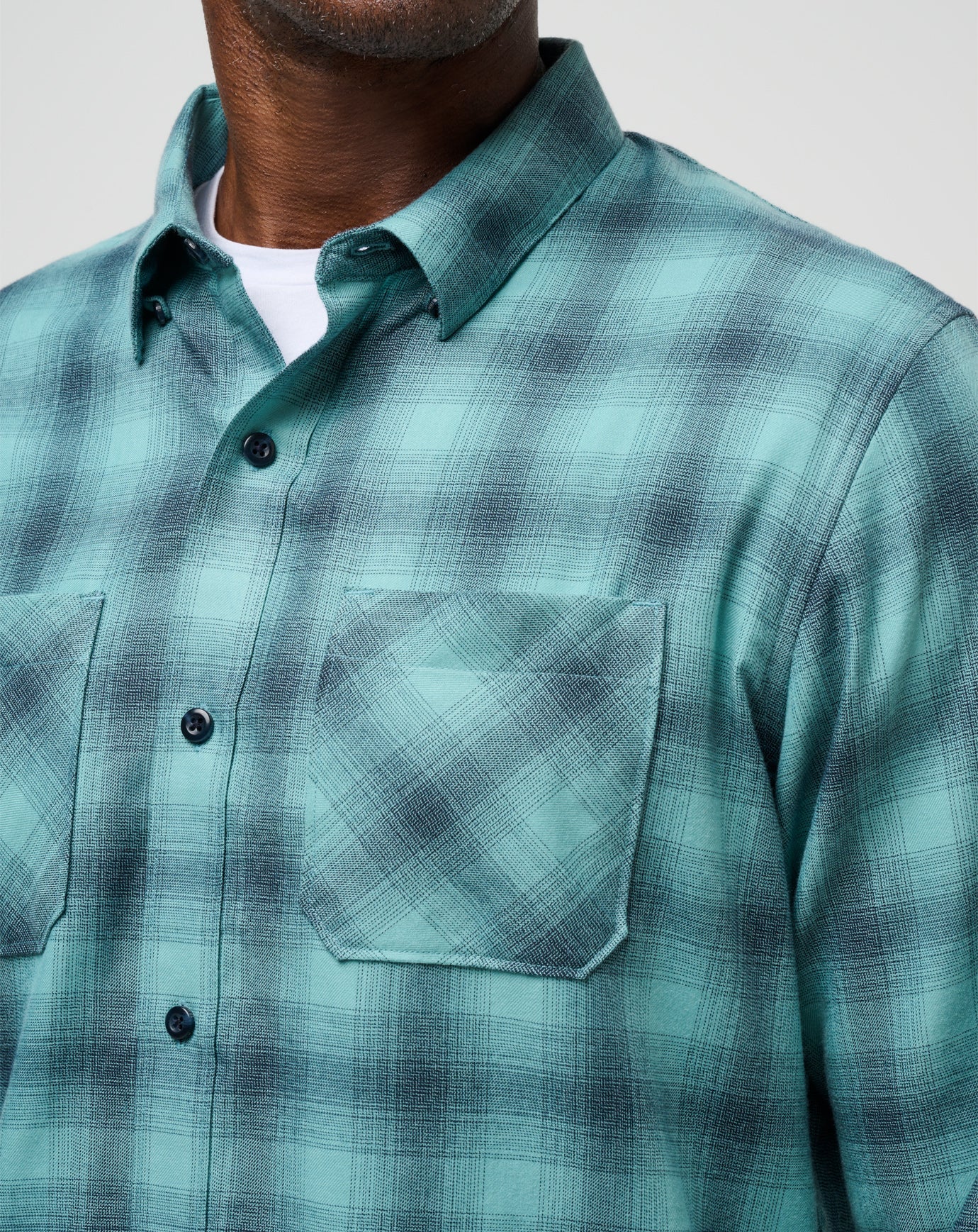 Cloud Flannel Plaid Button-Up| Travis Mathew