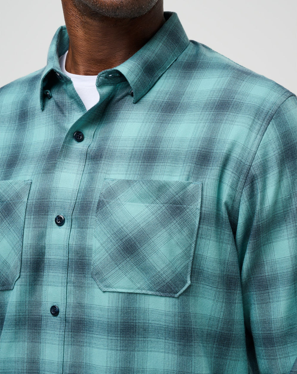 Cloud Flannel Plaid Button-Up| Travis Mathew