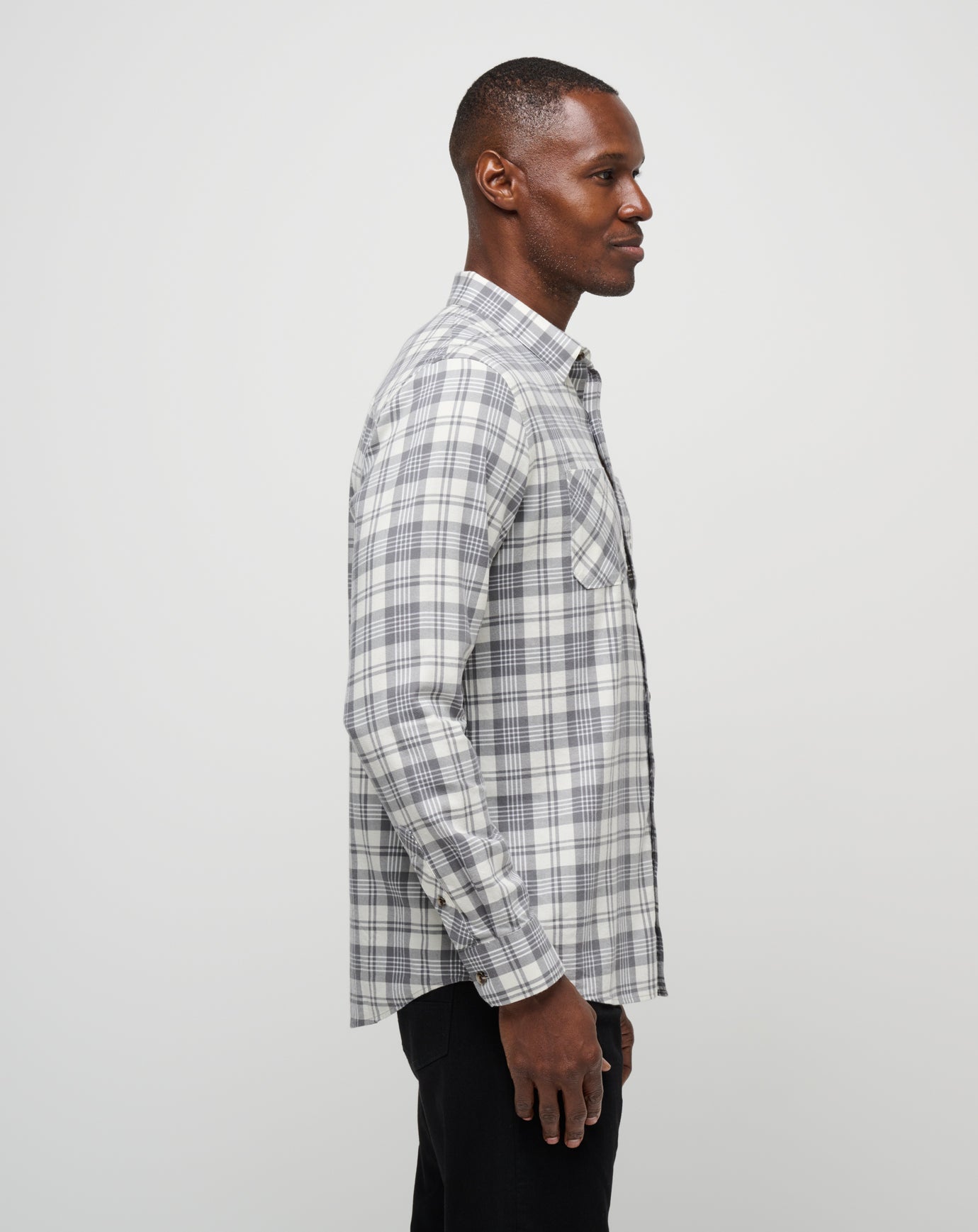 Cloud Flannel Plaid Button-Up| Travis Mathew
