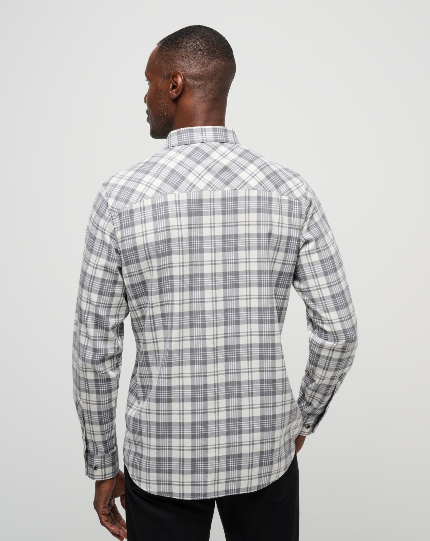 Cloud Flannel Plaid Button-Up| Travis Mathew