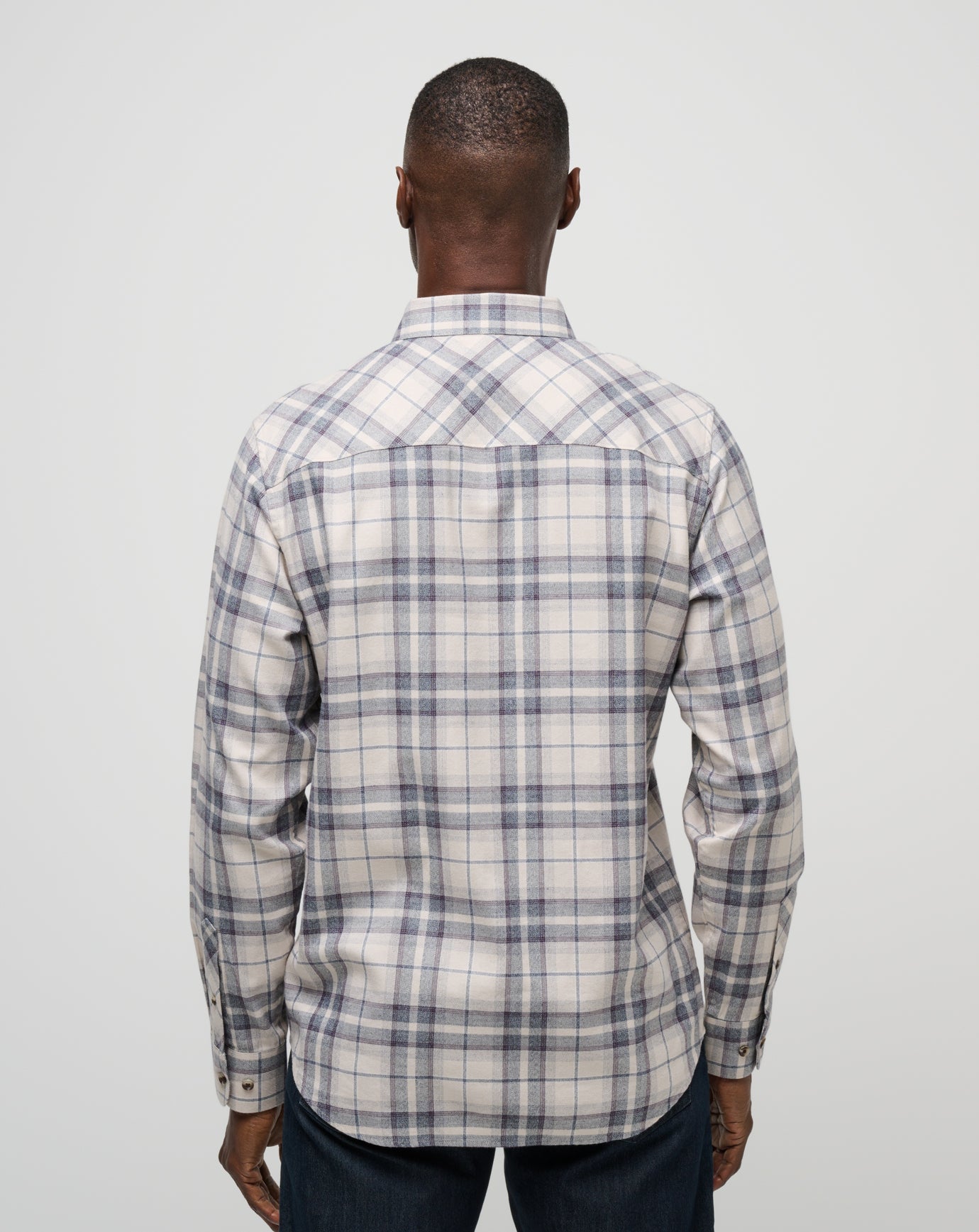 Cloud Flannel Plaid Button-Up| Travis Mathew