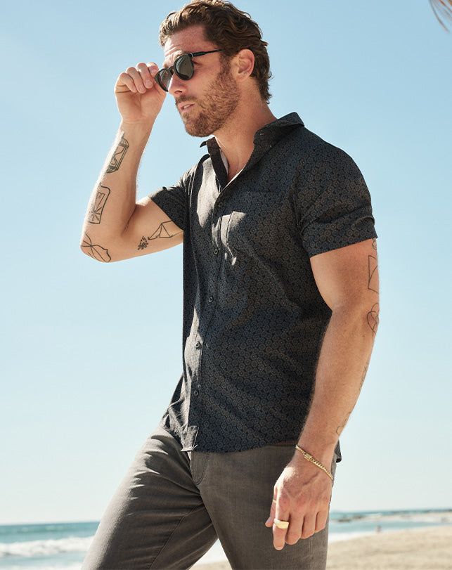 Techwoven Country Mile Button-Up| Travis Mathew