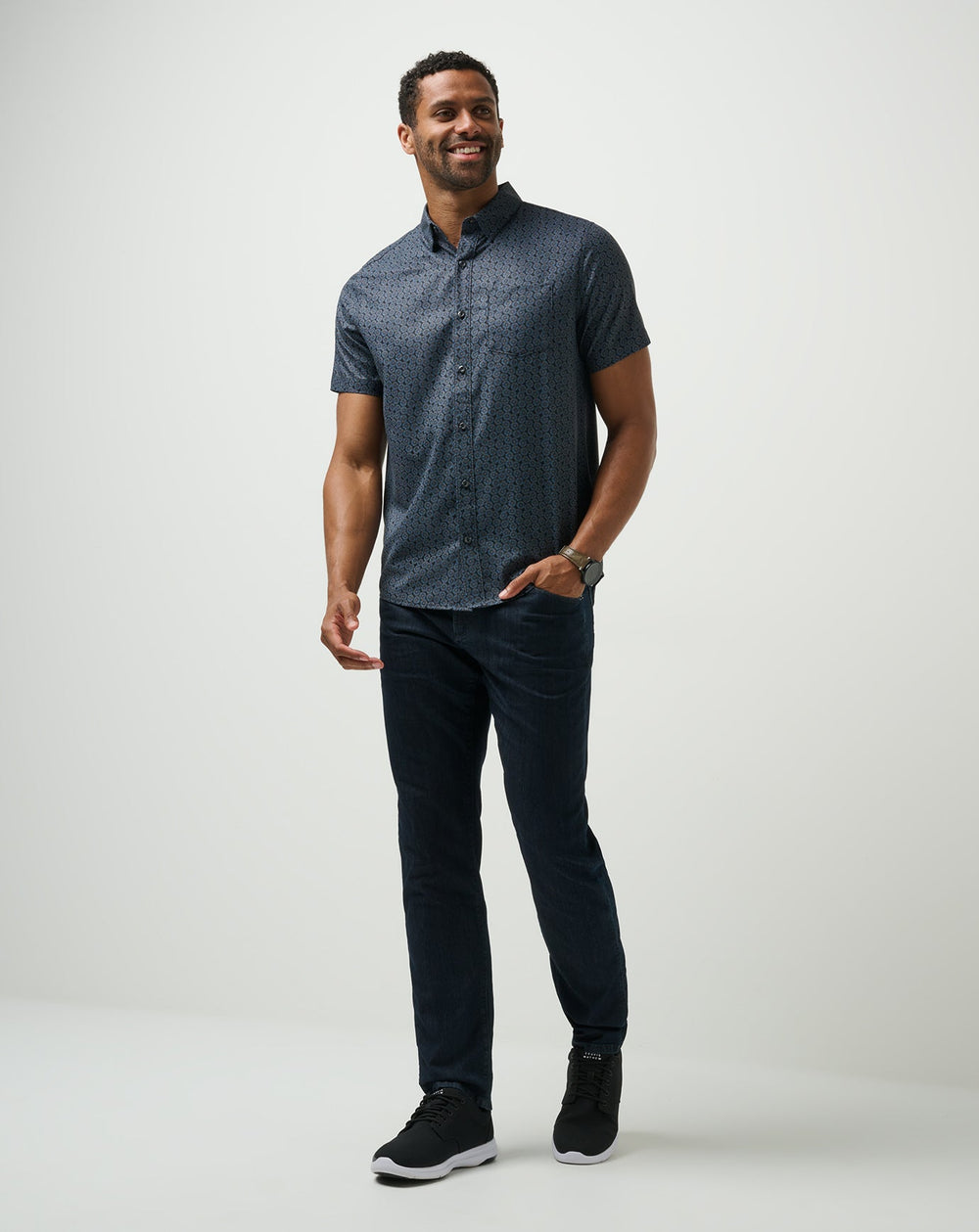 Techwoven Country Mile Button-Up| Travis Mathew