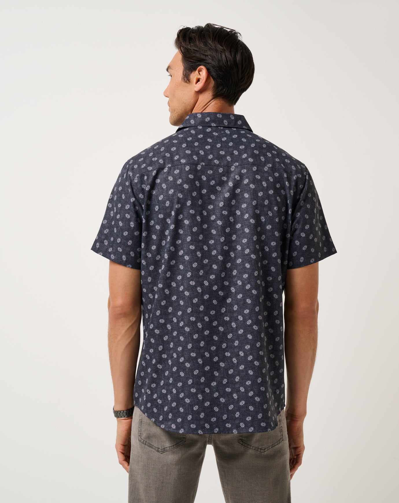 Techwoven Grey Wind Button-Up| Travis Mathew