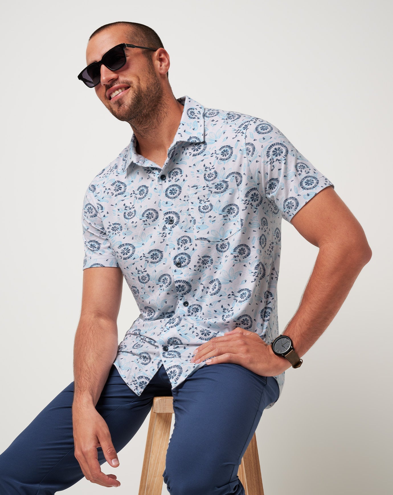 Knit Flourish Button-Up| Travis Mathew