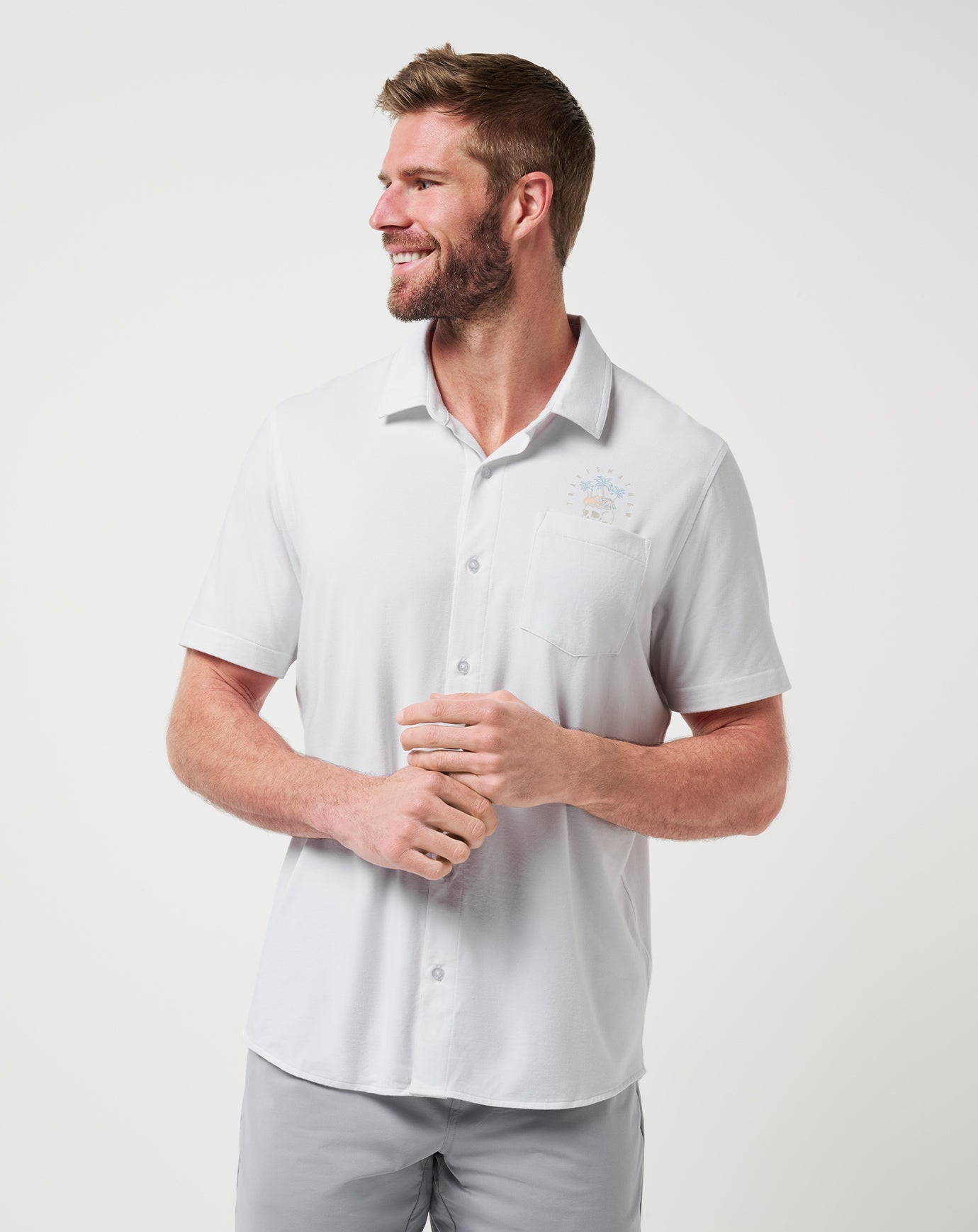 Poolside Pitcher Button-Up| Travis Mathew
