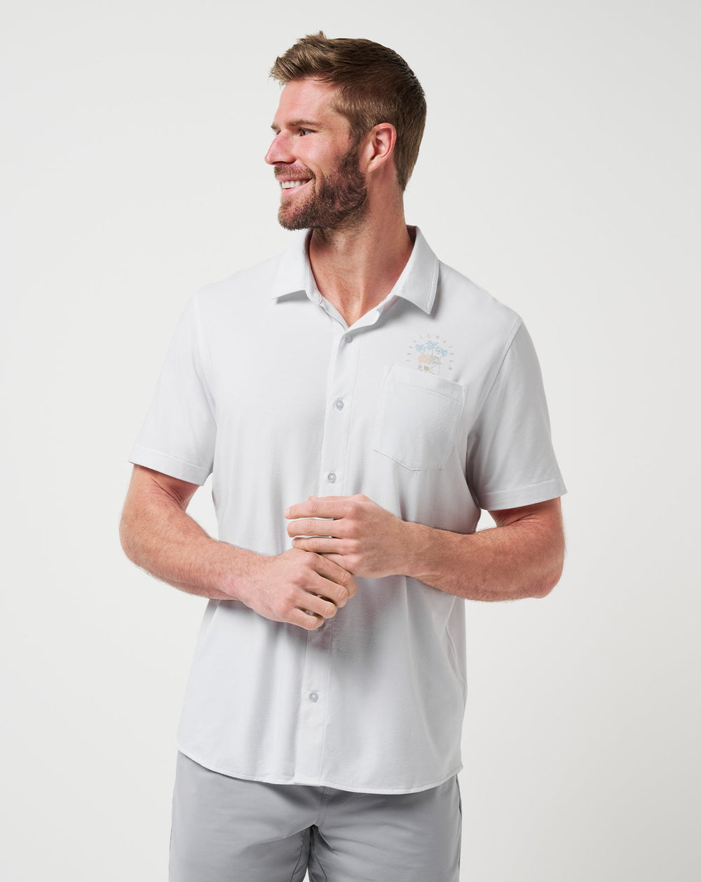 Poolside Pitcher Button-Up| Travis Mathew