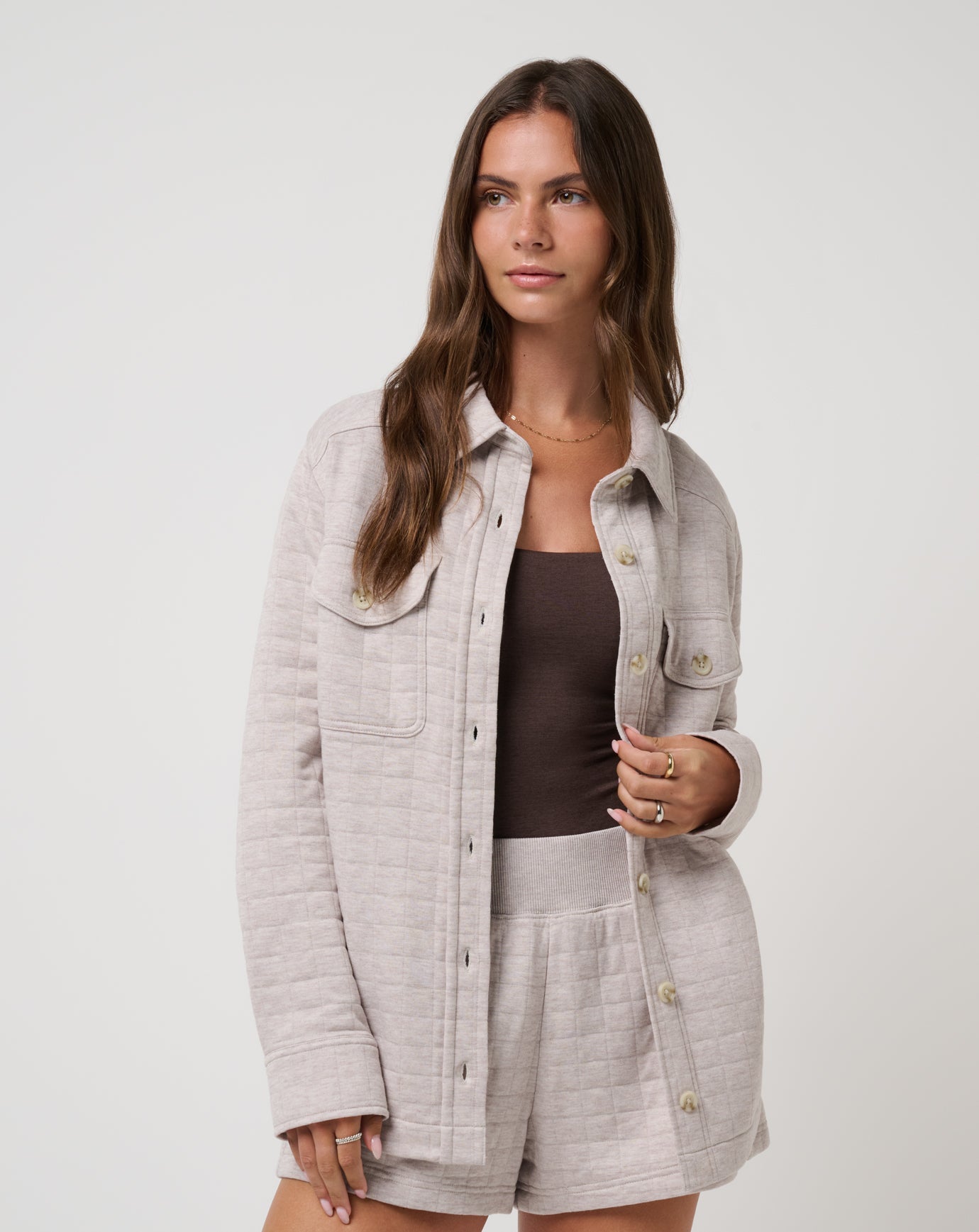 Cloud Coastal Quilted Shacket| Travis Mathew