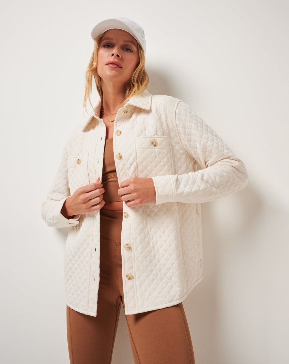 Diamond Quilted Shacket| Travis Mathew