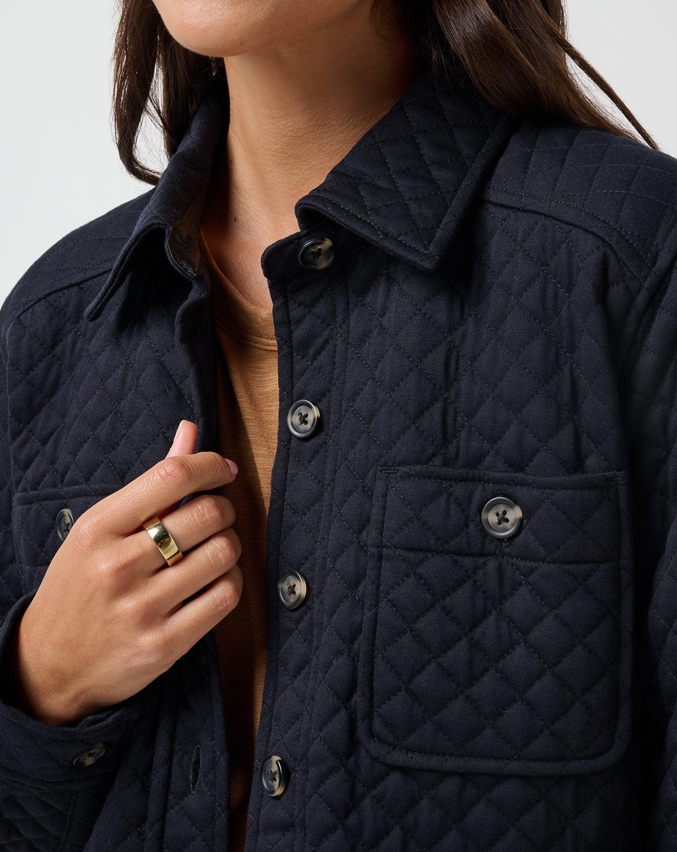 Diamond Quilted Shacket| Travis Mathew