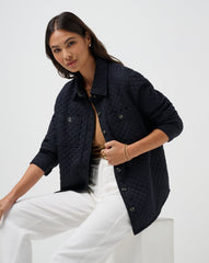 Diamond Quilted Shacket| Travis Mathew
