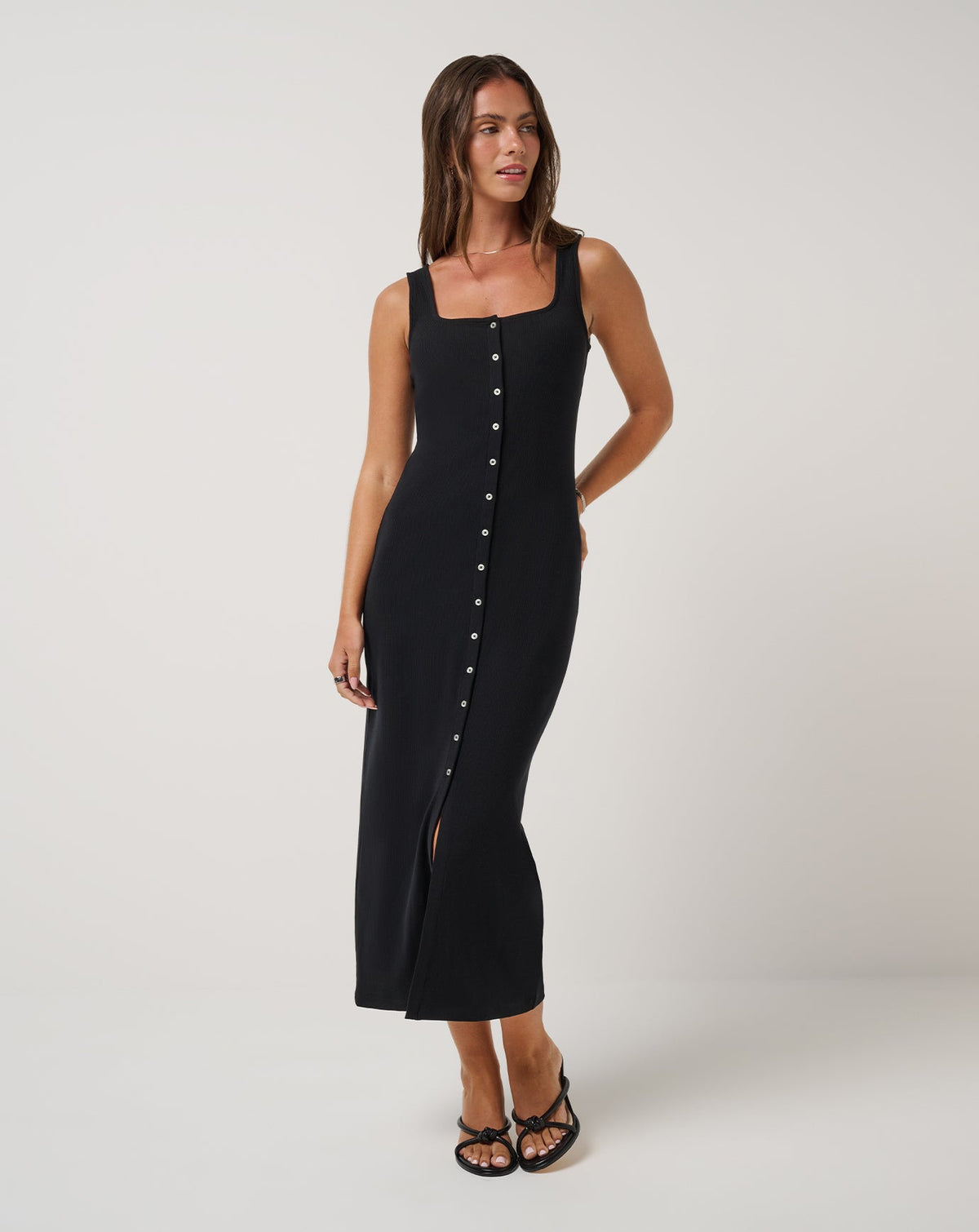 Cloud Rib Button Tank Dress| Travis Mathew