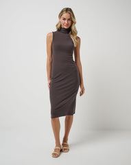 Cloud Rib Mock Neck Dress| Travis Mathew