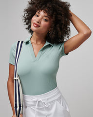 Moveknit Vneck Polo| Travis Mathew