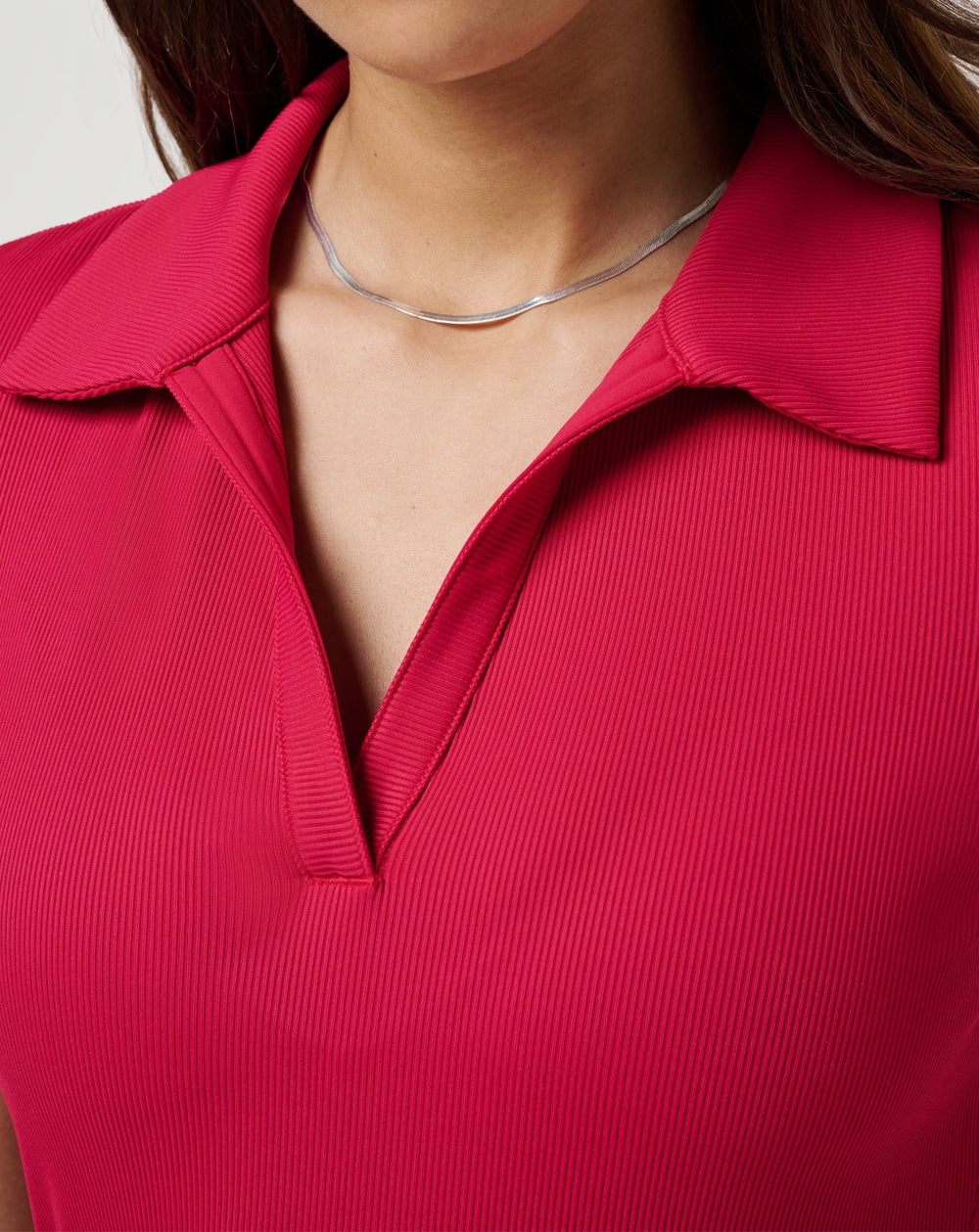 Moveknit Vneck Polo| Travis Mathew