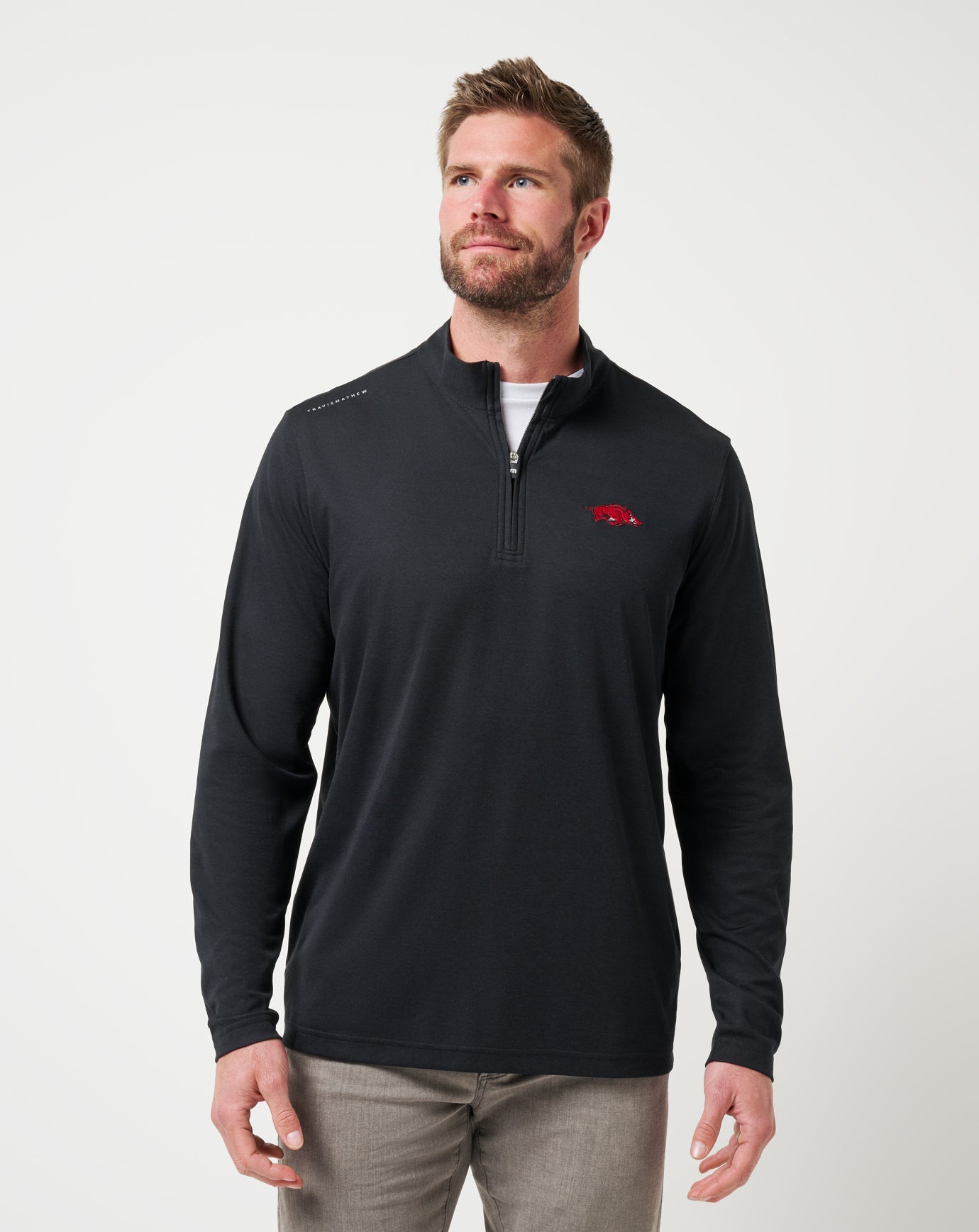 Arkansas Time To Tailgate Quarter Zip| Travis Mathew