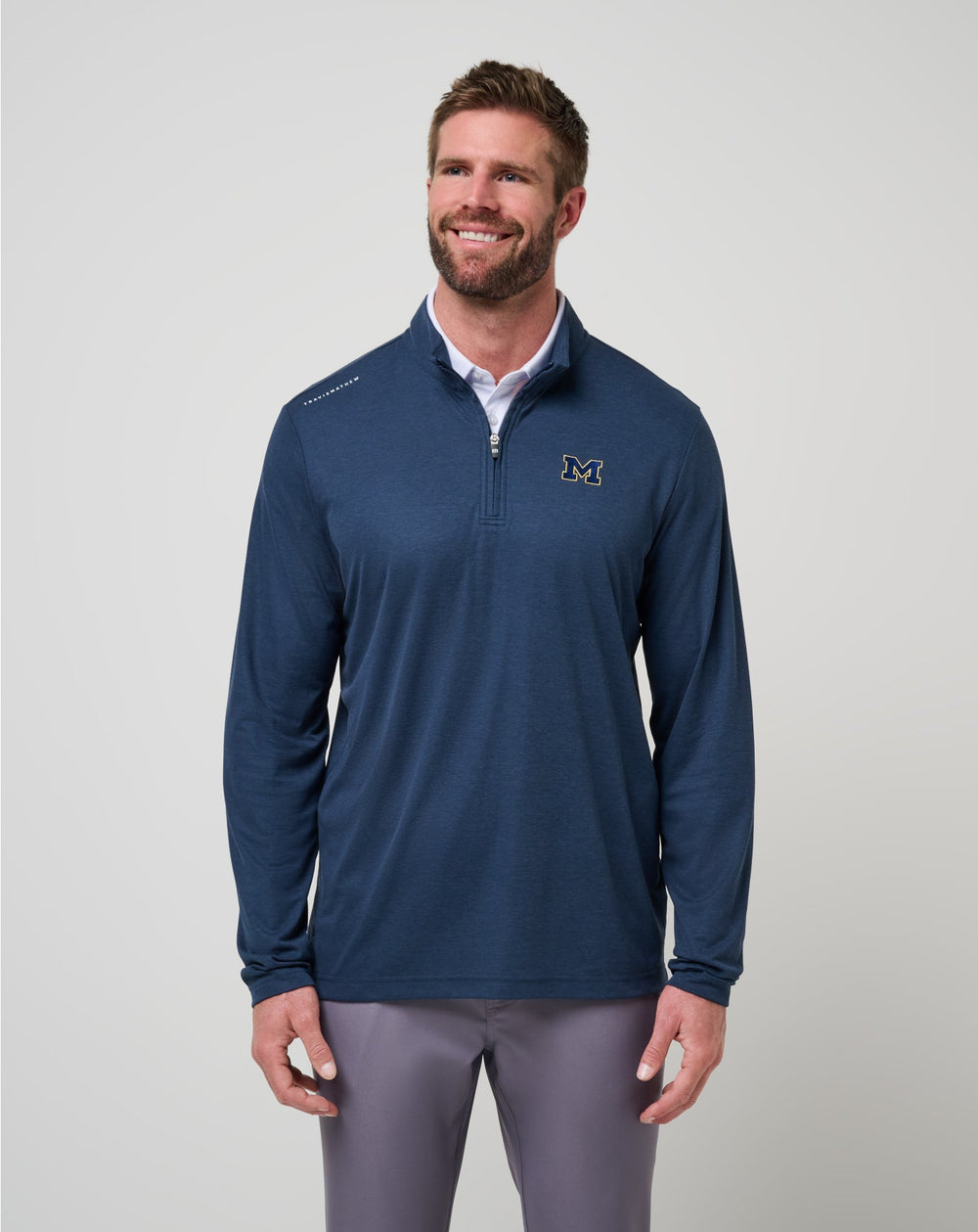 Michigan Time To Tailgate Quarter Zip| Travis Mathew