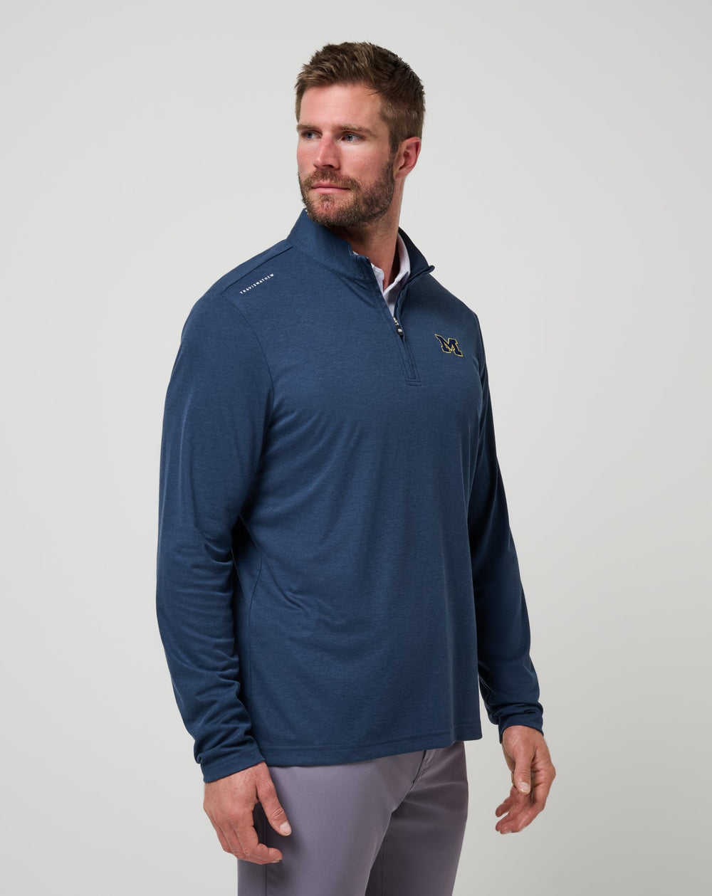 Michigan Time To Tailgate Quarter Zip| Travis Mathew