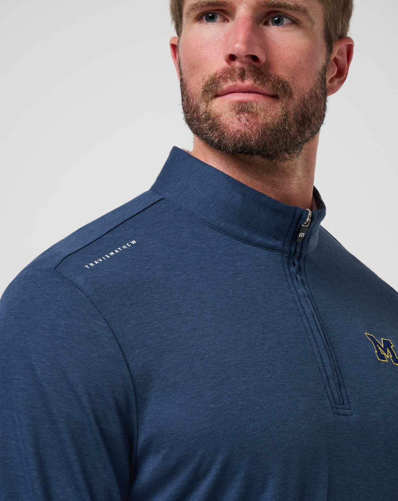 Michigan Time To Tailgate Quarter Zip| Travis Mathew